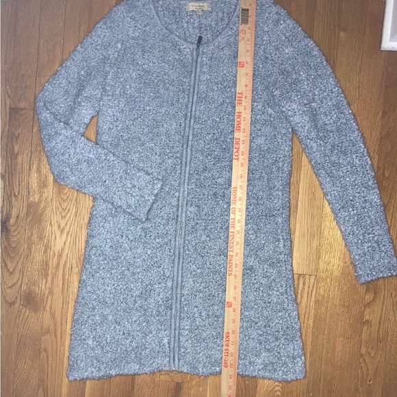 Silvia Novelli Grey Mohair Wool Blend Boucle Longline Full Zip Cardigan - Picture 14 of 14